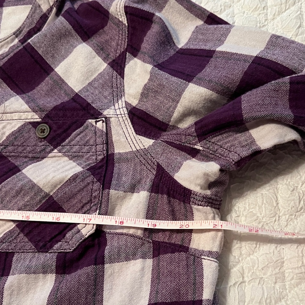 Duluth Trading Co Purple Plaid Button Down Shirt - Picture 5 of 6